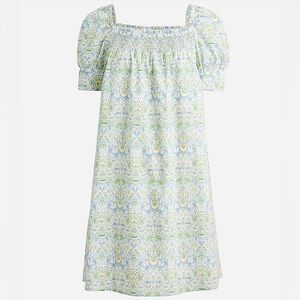 J. Crew Blue and Green Mini Dress